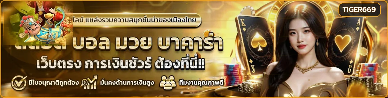 แบนเนอร์ tiger669 เว็บตรง พร้อมตัวละครสล็อตโทนส้มดำ